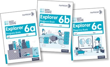 Numicon Number Pattern and Calculating 6 Explorer Progress Books ABC Mixed pack