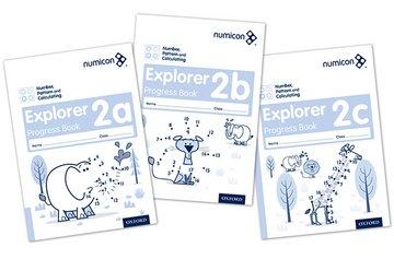 Numicon Number, Pattern and Calculating 2 Explorer Progress Book A,B,C (Mixed Pack)