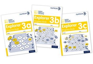 Numicon Number, Pattern and Calculating 3 Explorer Progress Book A,B,C (Mixed Pack)